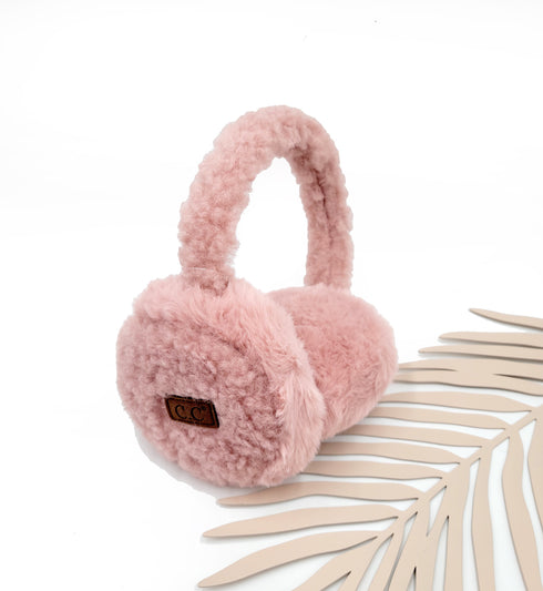 C.C Exclusive New  Women's Sherpa Earmuff , Warm Solid Color Faux Fur Sherpa Soft Fleece Headband Earmuffs gifts for her